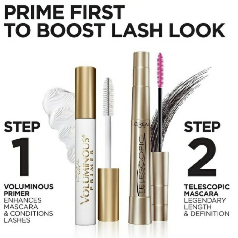Loreal Paris Mascara Telescopic Original Grab & Go, 905 Black. 0.27 oz (2 pcs)